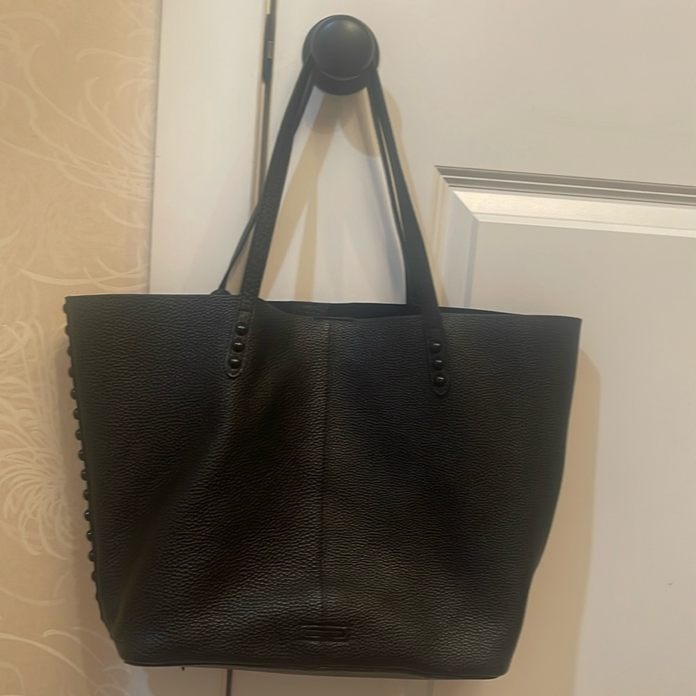 Rebecca Minkoff pebbled leather black tote bag